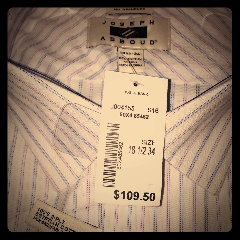 Joseph Abboud long sleeve dress shirt NWT